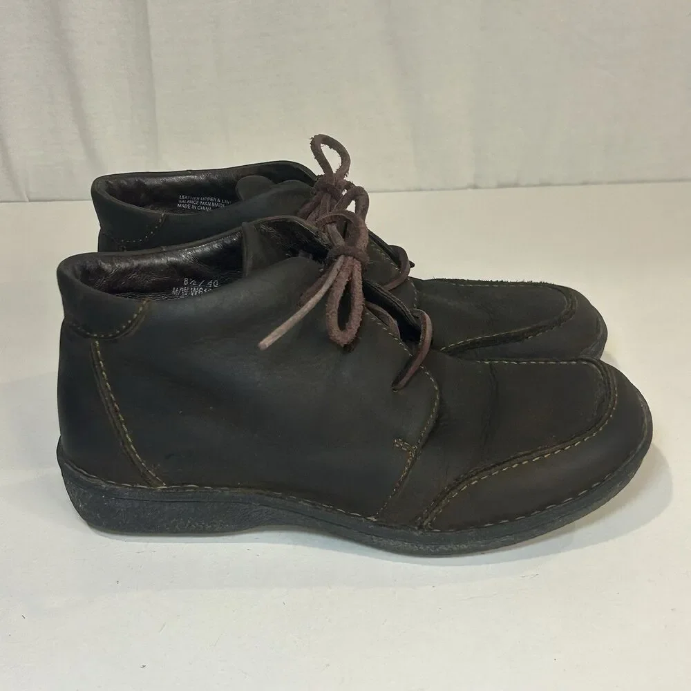 Born Henrik Mens Chukka Ankle Boots Brown Leather Lace Up Sz 7/40